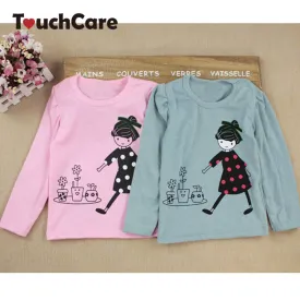 Kids Toddler Clothes Baby Girls Clothing Cartoon Girl Print Long Sleeve T shirts Casual Blouse Tops Children's Clothing