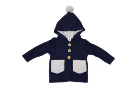 Korango Hooded Knit Jacket- navy