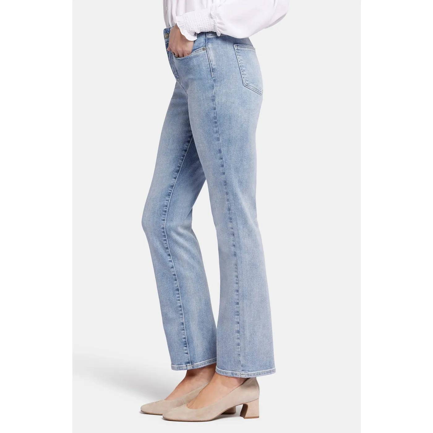 Light Blue High Rise Straight Jeans