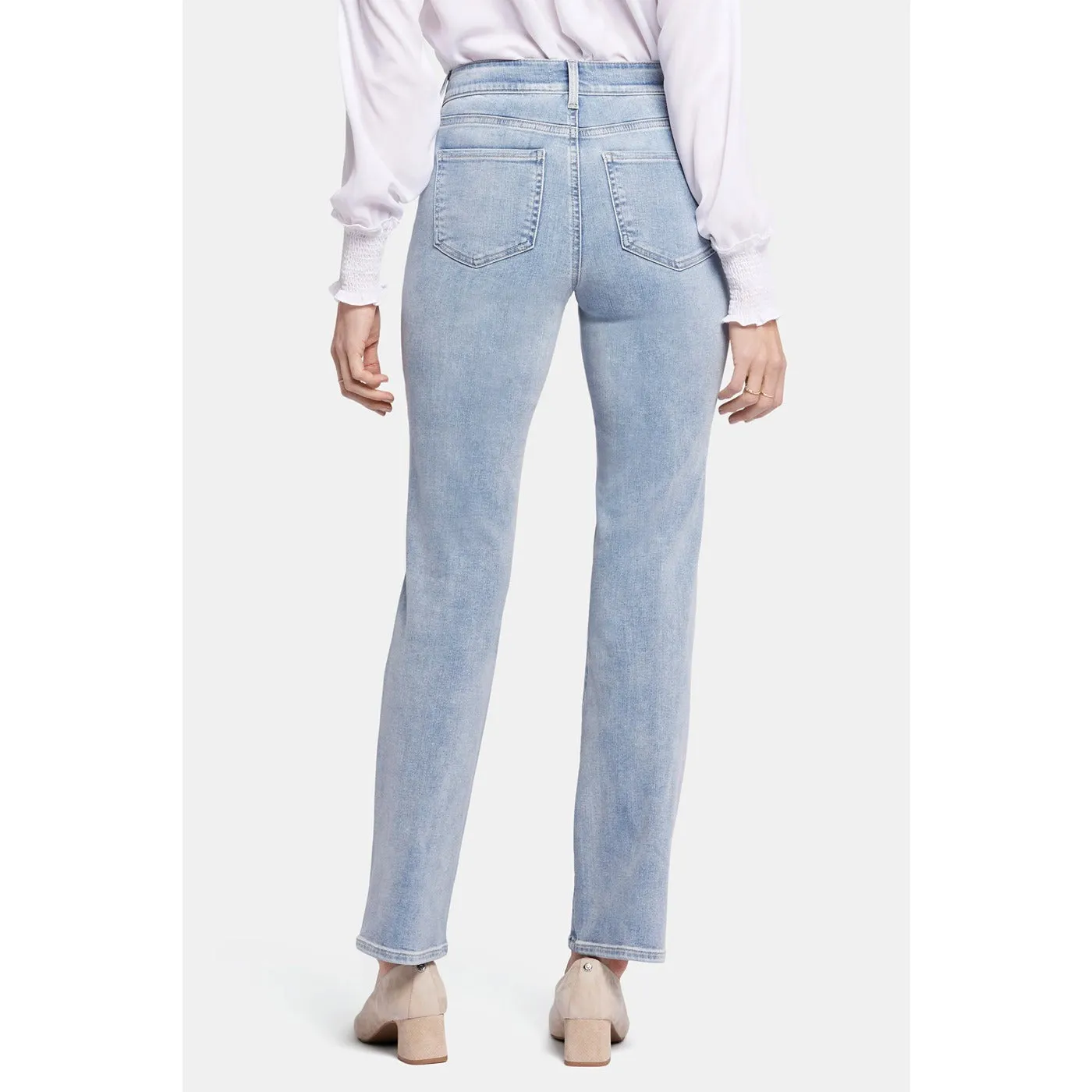 Light Blue High Rise Straight Jeans