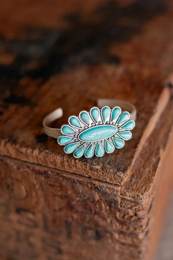 Lydia Turquoise Cuff Bracelet