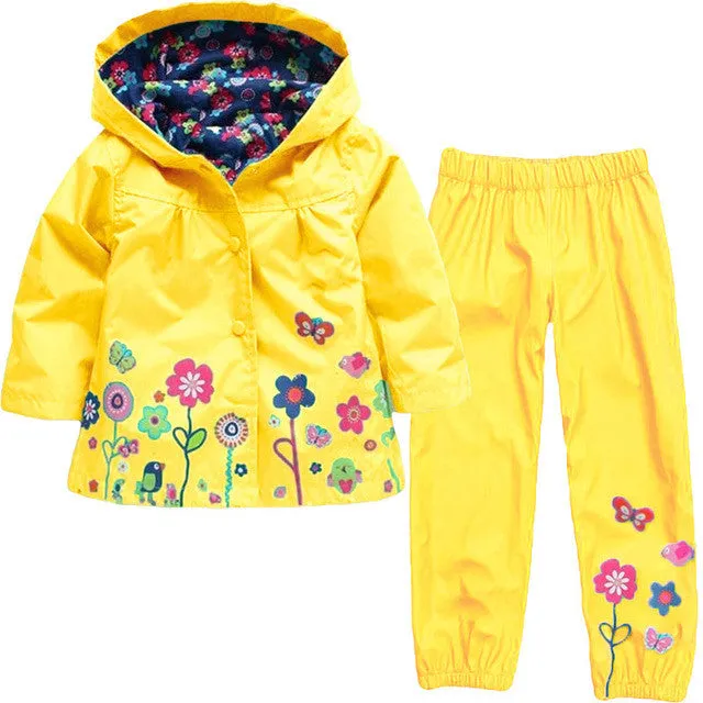 LZH Boys Clothes Set Kids Clothes Dinosaur Raincoat Jacket Pants Boys Sport Suit 2017 Spring Girls Clothes Children Clothing Set