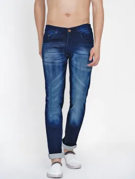 Men Blue Heavy Fade Regular Fit Jeans