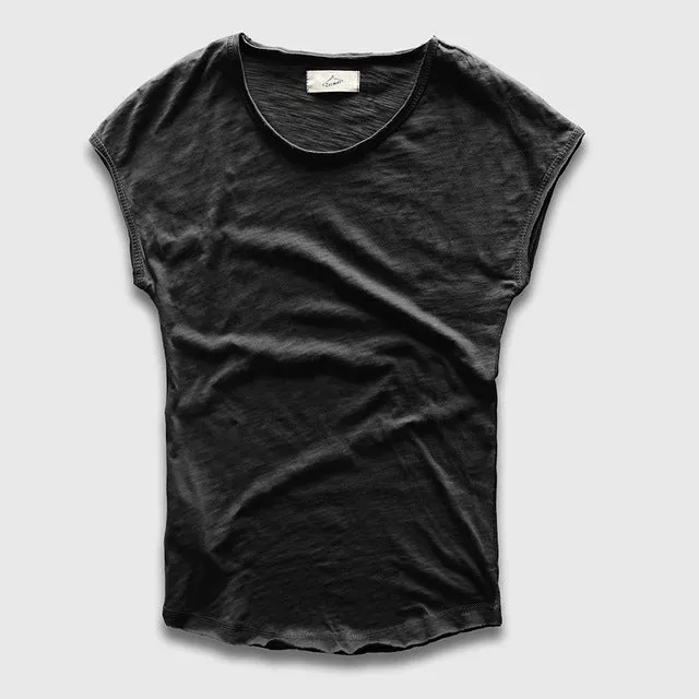 Men T-Shirt Fashion Crew Neck Sleeveless Plain TShirts Men Swag Hip Hop Basic Male Top Tees Shirts