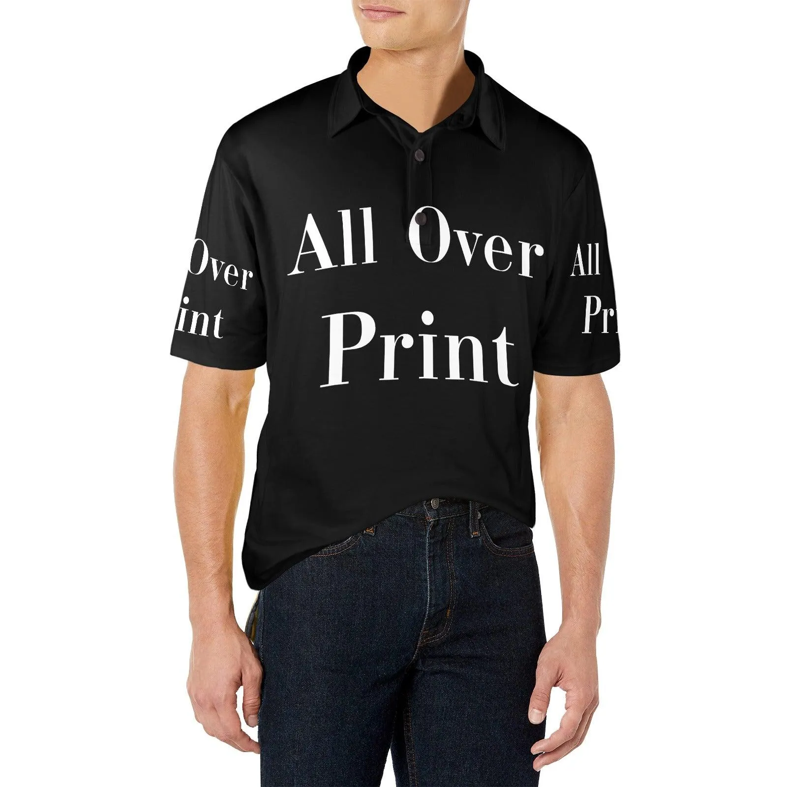 Men's All Over Print Polo Shirt