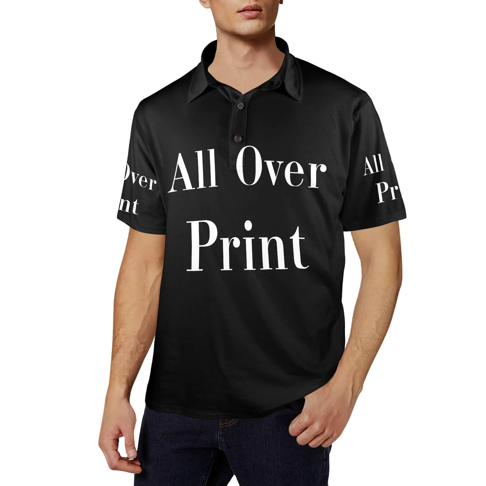 Men's All Over Print Polo Shirt