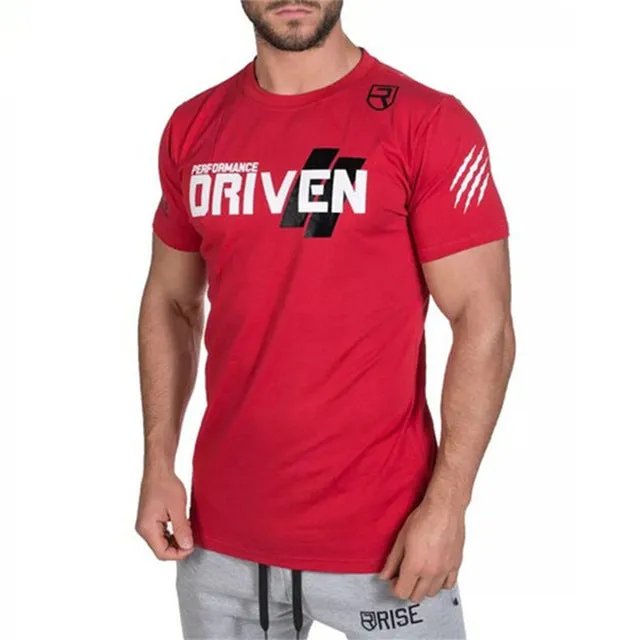 Mens Brand gyms t shirt Fitness Bodybuilding Crossfit Slim fit Cotton Shirts Short Sleeve workout Men fashion Tees Tops clothing