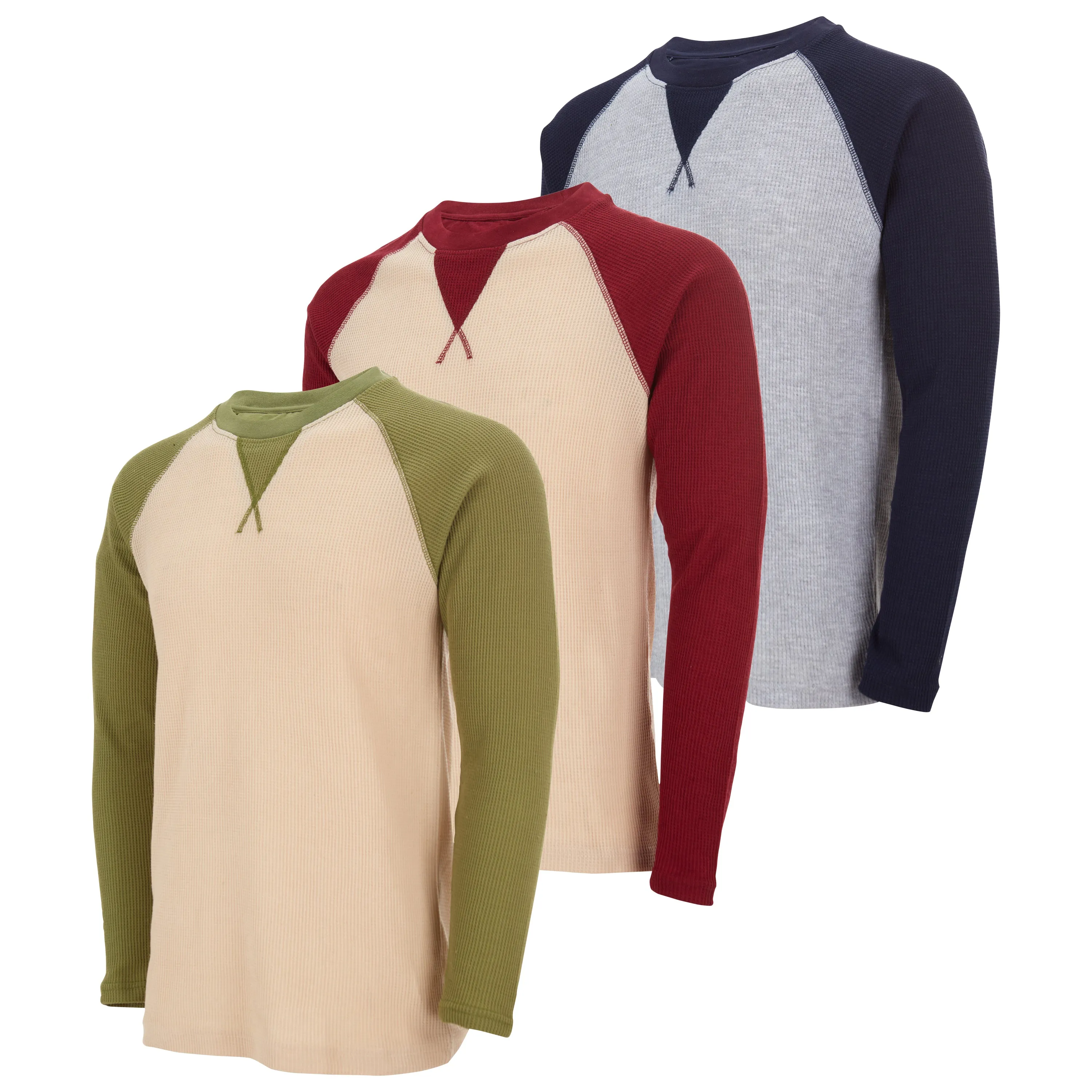 Mens Thermal Long Sleeve Shirt - Henley Top Base Layer for Tshirts & Jackets - Lightweight Thermal Shirt Mens - 3 & 4 Pack