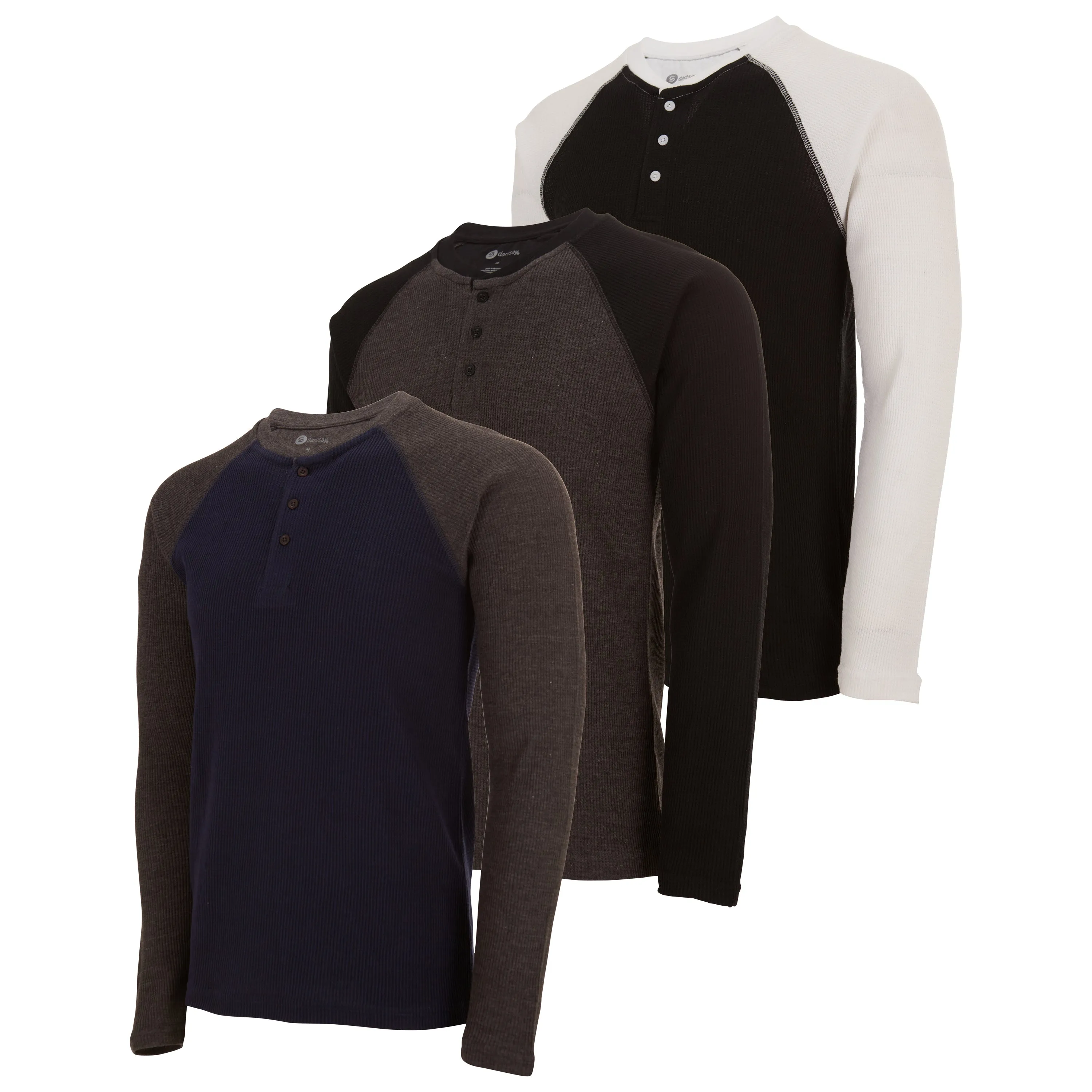 Mens Thermal Long Sleeve Shirt - Henley Top Base Layer for Tshirts & Jackets - Lightweight Thermal Shirt Mens - 3 & 4 Pack