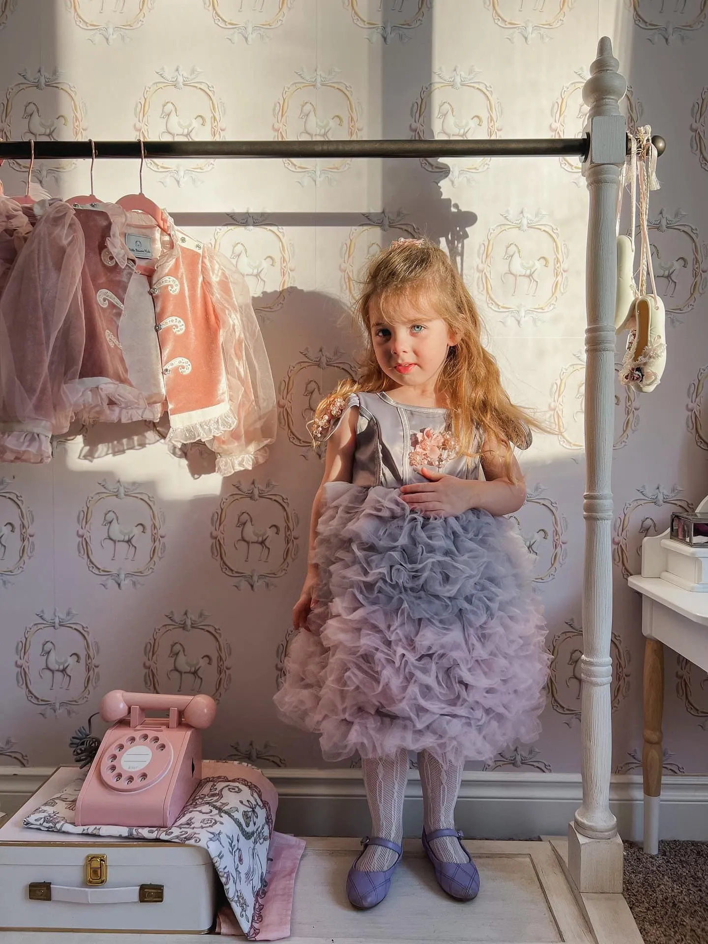 Mia Grey and Pink Ombré Cupcake Tulle Dress