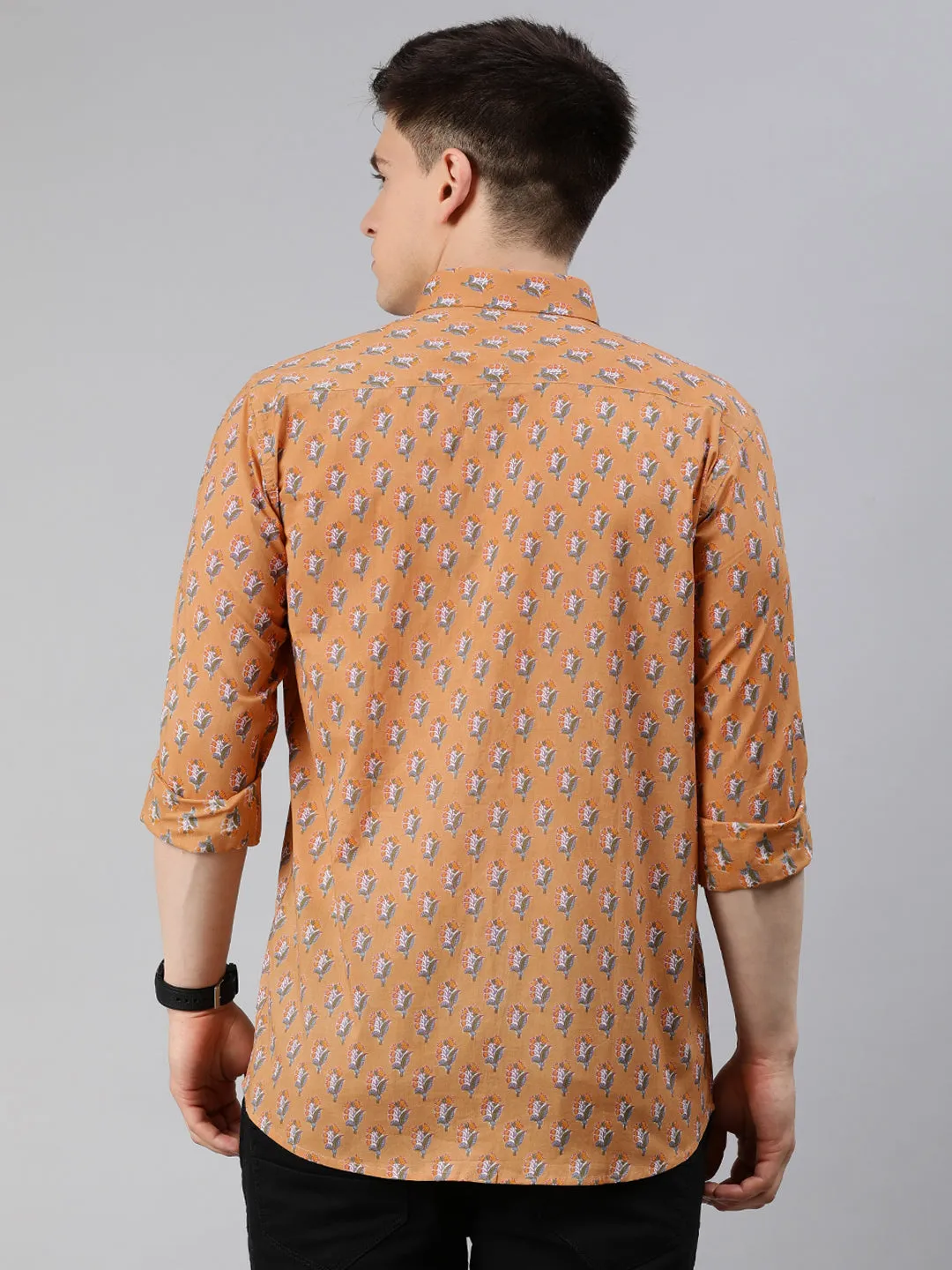 Mustard Cotton Full Sleeves Shirts For Men-Mmf022