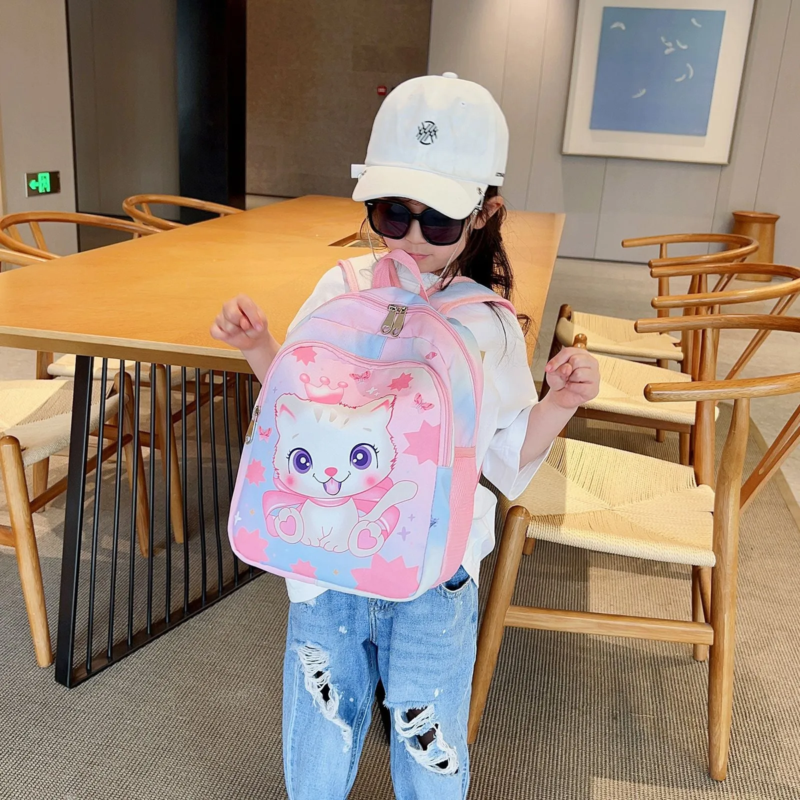 New kindergarten schoolbag 2-7 years old children cute girl backpack men's treasure cartoon small dinosaur foreign trade backpack