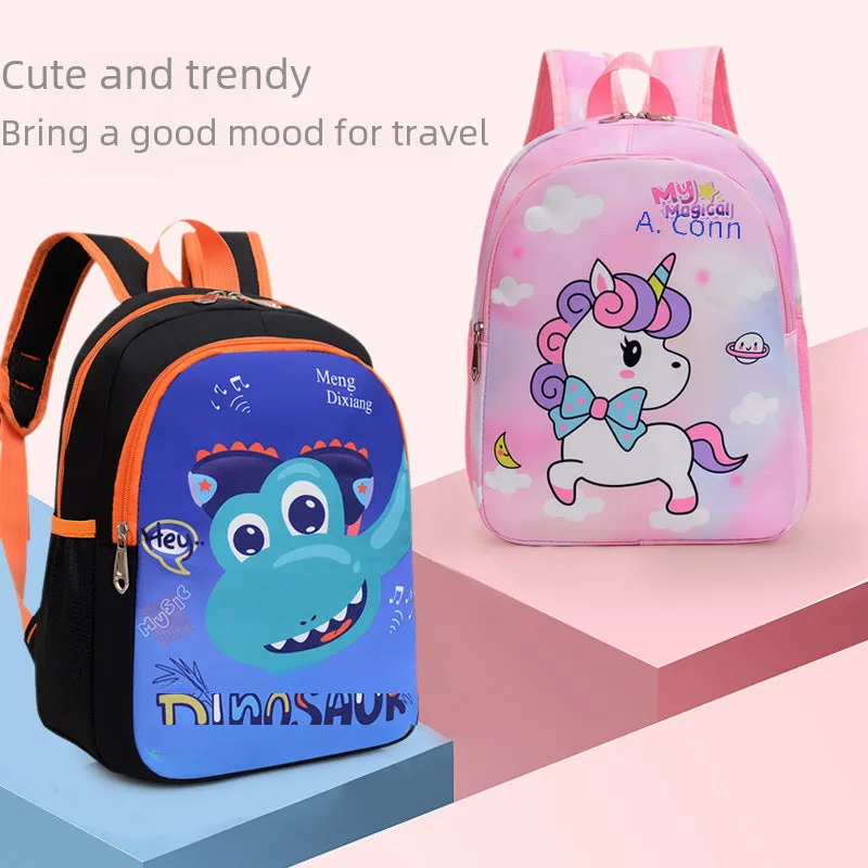 New kindergarten schoolbag 2-7 years old children cute girl backpack men's treasure cartoon small dinosaur foreign trade backpack