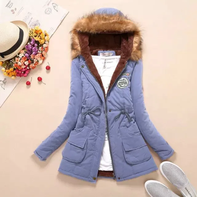 new winter women jacket medium-long thicken plus size 4XL outwear hooded wadded coat slim parka cotton-padded jacket overcoat