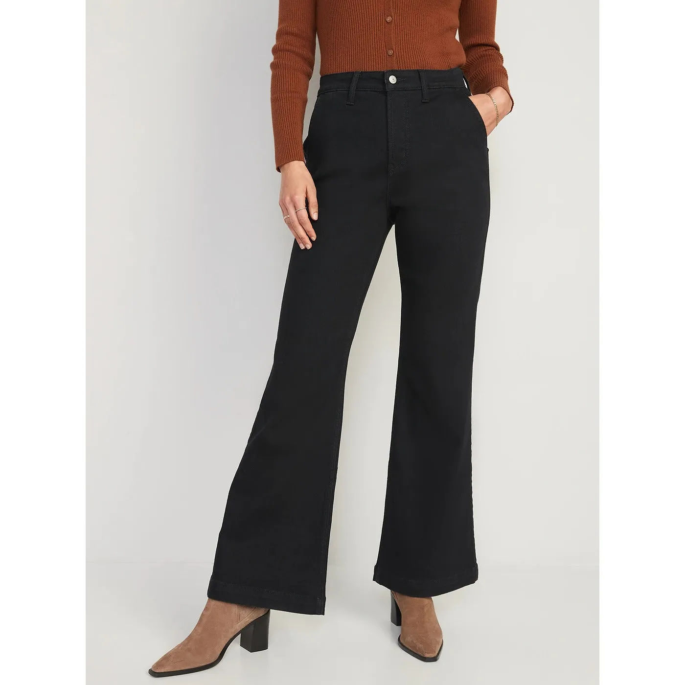 ON Black High Waisted Boot Cut Jeans