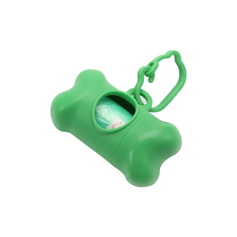 Pet Waste Bag Dispenser For Dog Poop Bags Bone Shape Plastic Pet Small Dog Outdoor Waste Poop Bag Dispenser Holder With 1 Bag