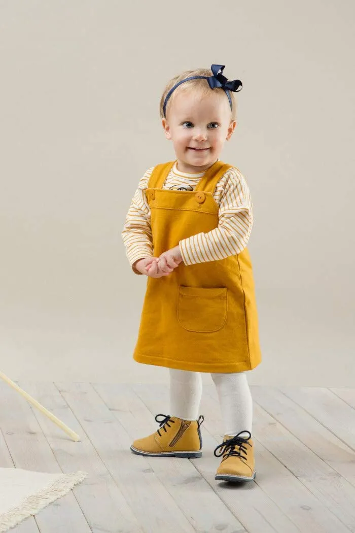 PINOKIO Baby Girls Pinafore Dress Nice Day Yellow (3-18mths)