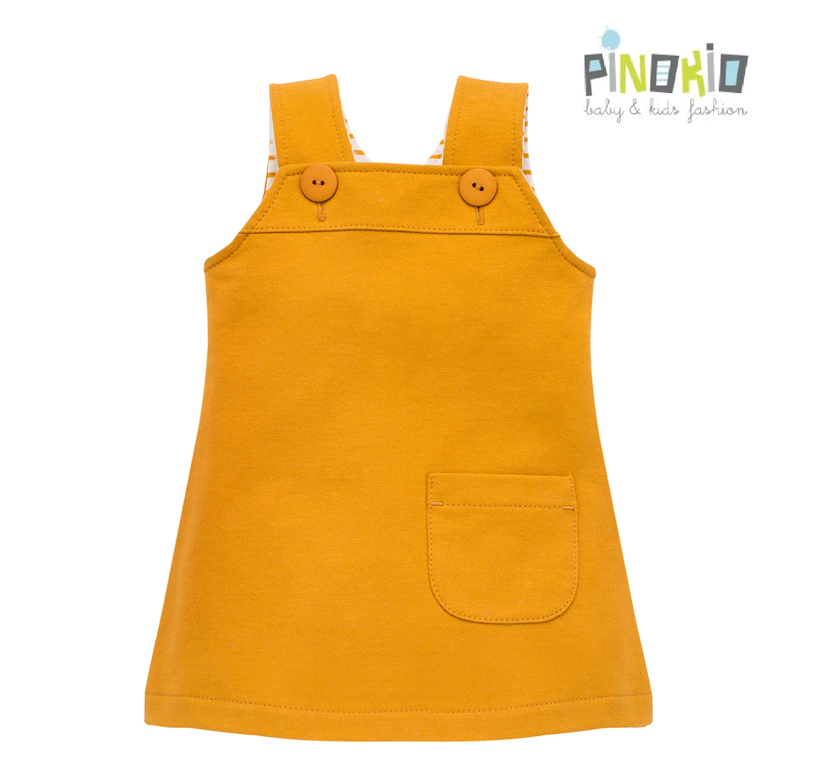 PINOKIO Baby Girls Pinafore Dress Nice Day Yellow (3-18mths)