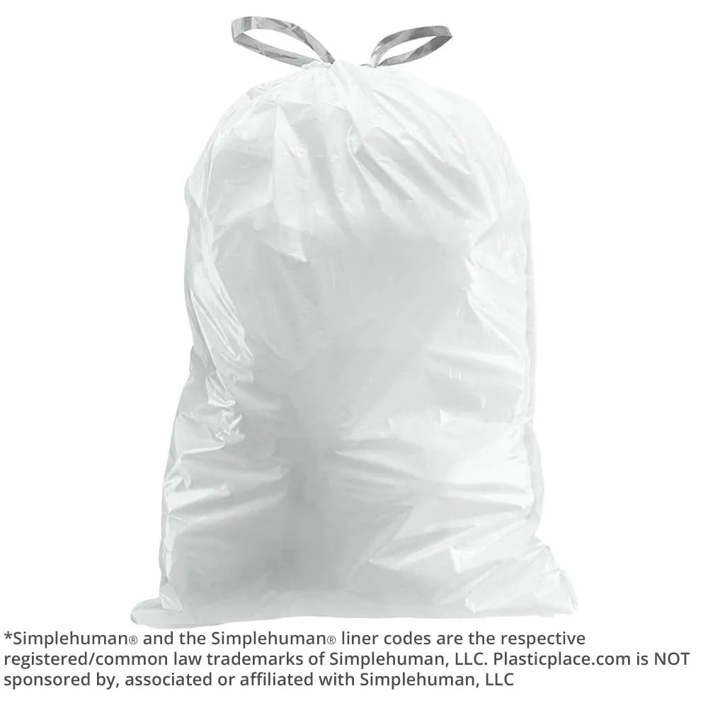 Sample of - 12 Gallon Simplehuman Compatible Trash Bags Code M