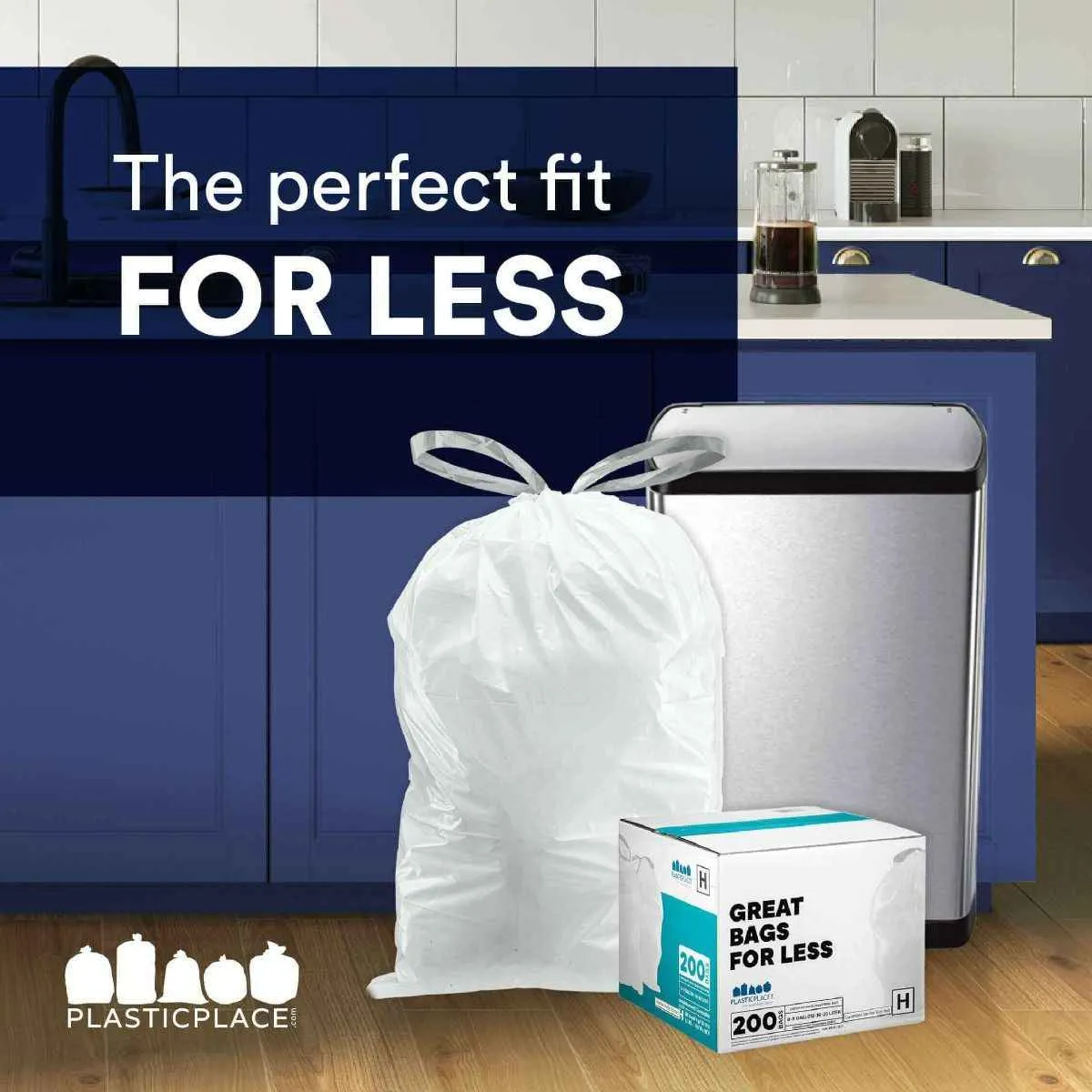 Sample of - 12 Gallon Simplehuman Compatible Trash Bags Code M