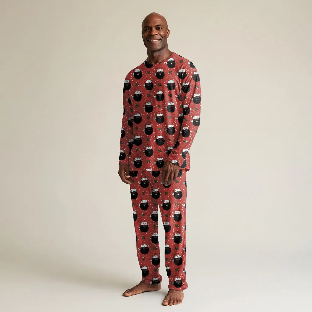 Santa Claus Is A Black Man Men's Pajama Set