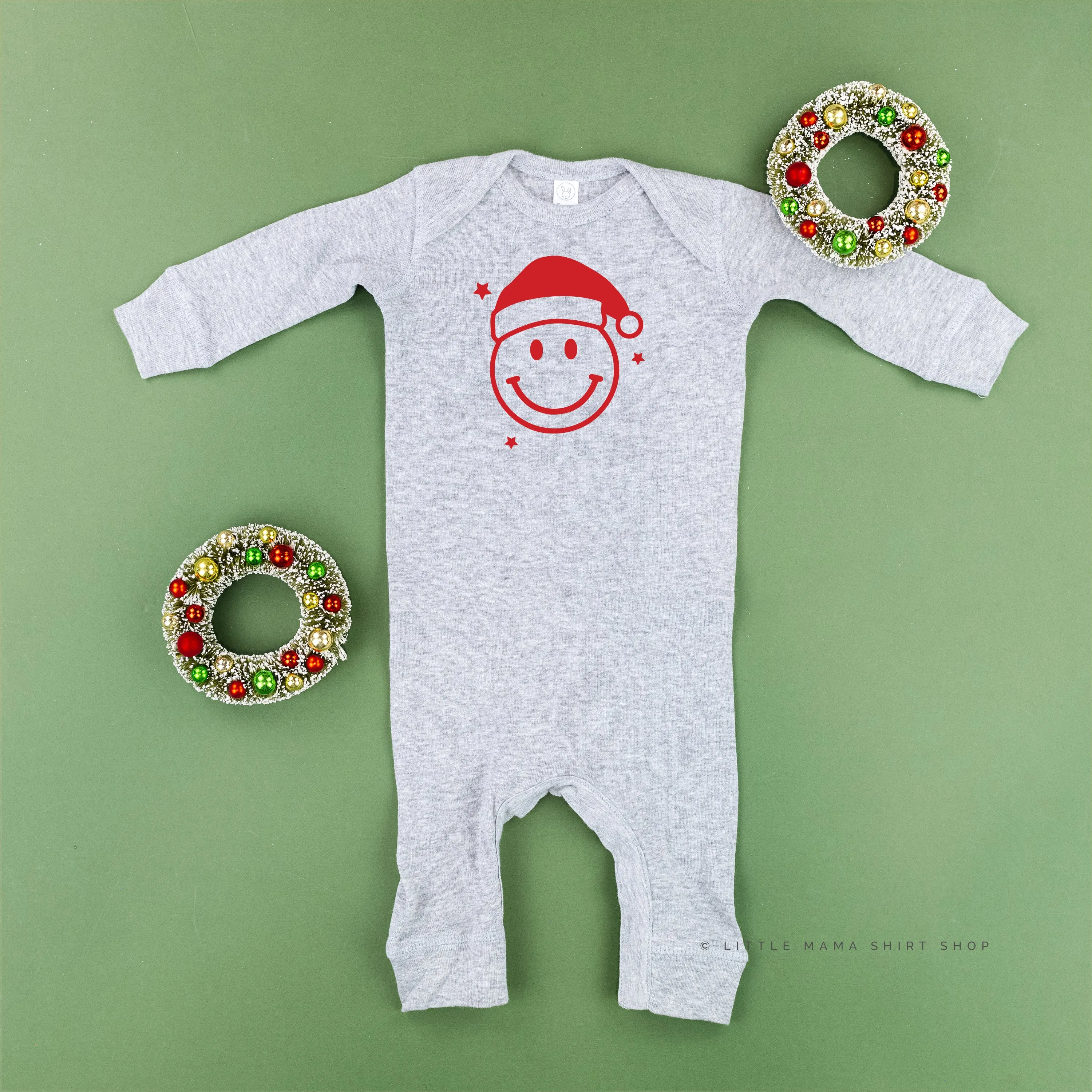 Santa Hat - Smiley Face - Baby Sleeper