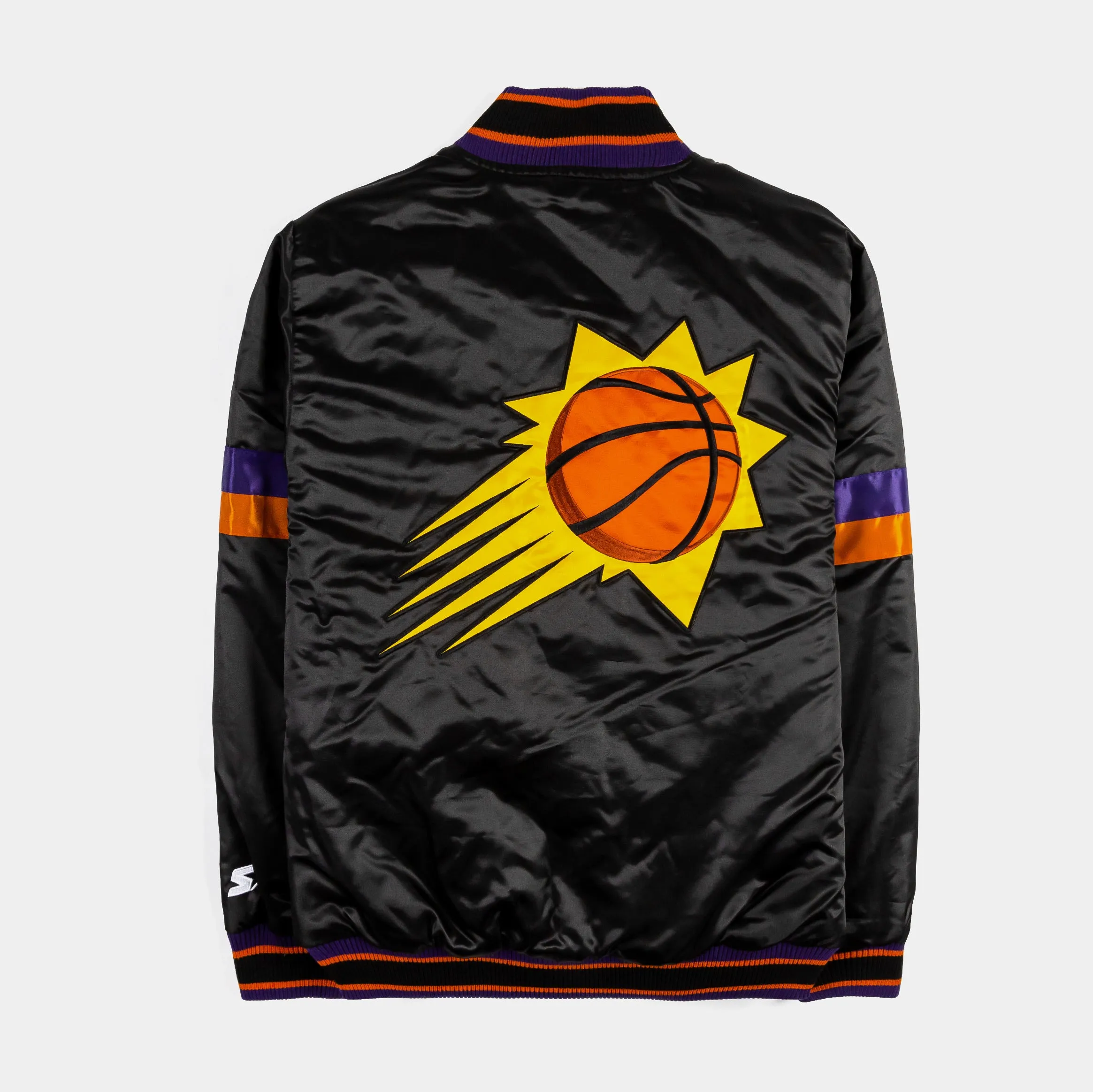 Shoe Palace Exclusive Phoenix Suns Home Game Varsity Mens Jacket (Black/Purple)