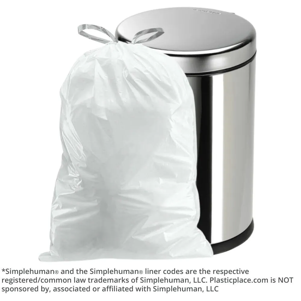 Simplehuman®* Compatible Trash Bags - Code K - 10 Gallon - 200/Case