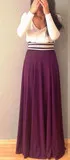 TALL WAIST PURPLE SEXY SKIRTS