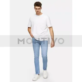 Topman Light Wash Skinny Stretch Jeans