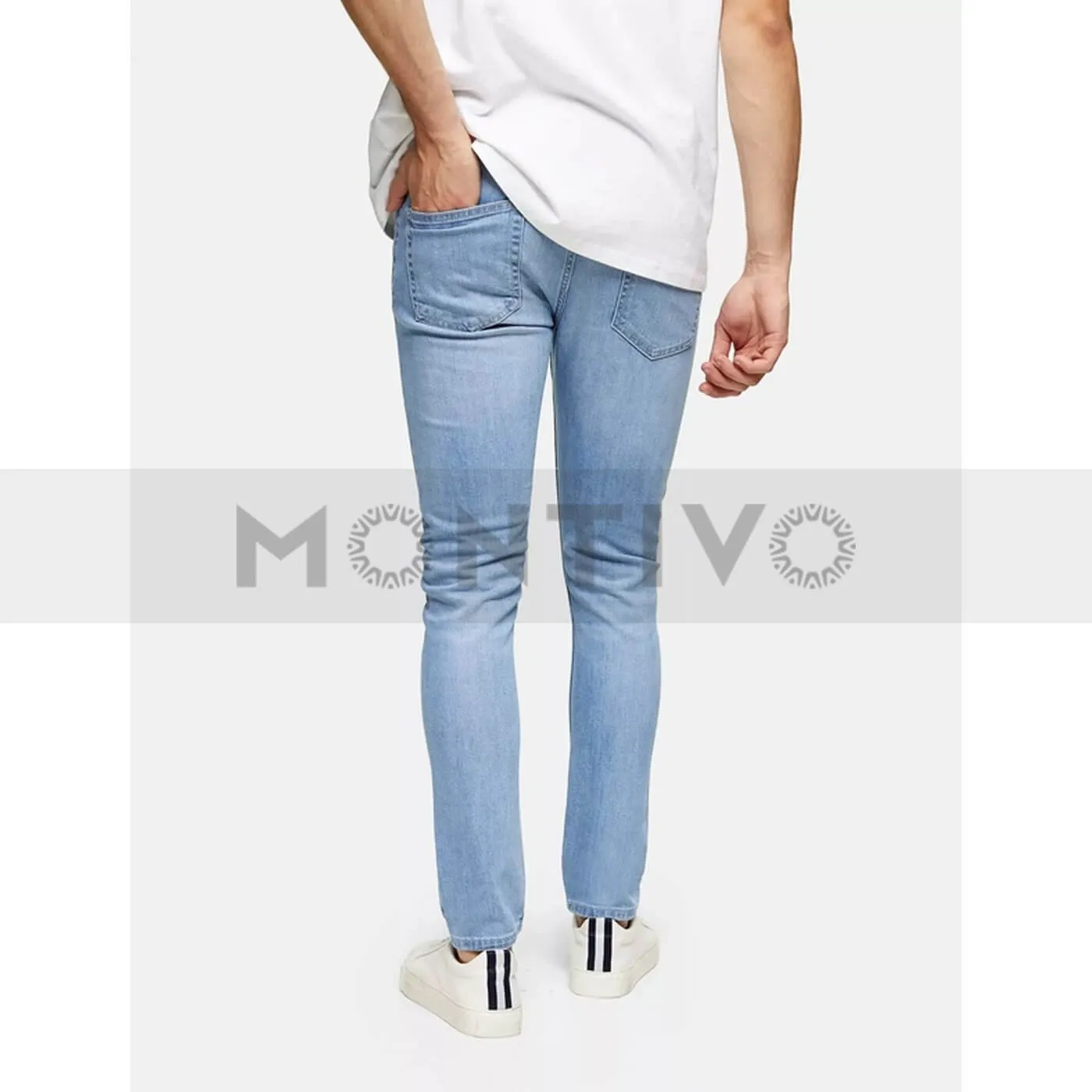 Topman Light Wash Skinny Stretch Jeans