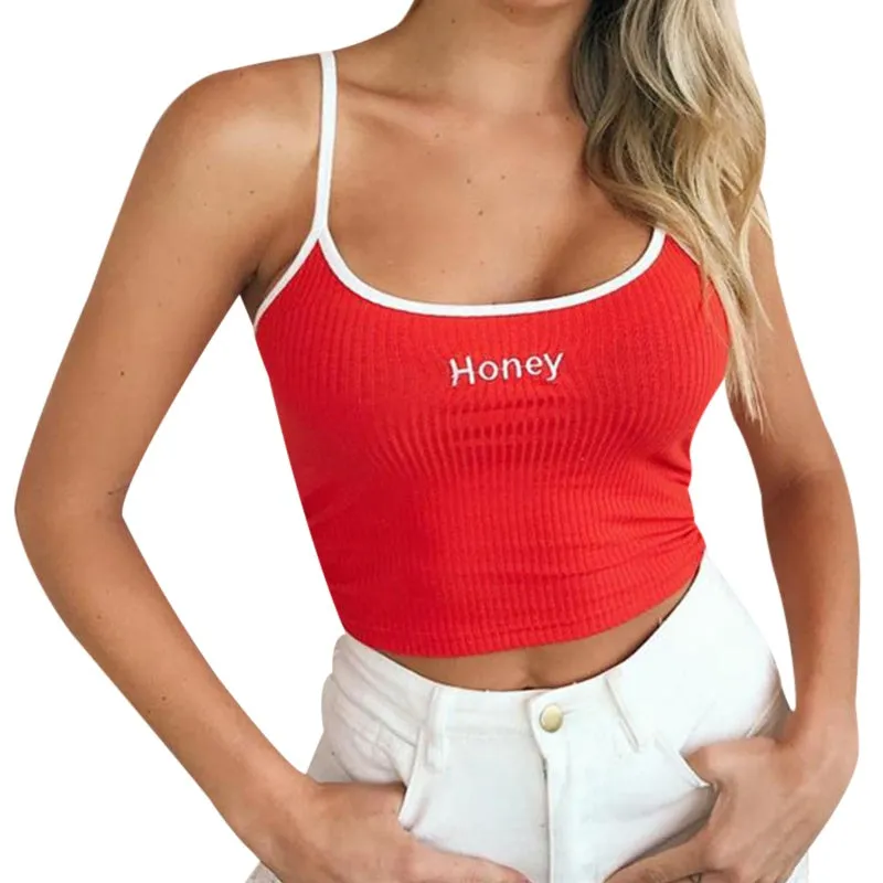 VenusFox Sexy Spaghetti Strap Crop Top