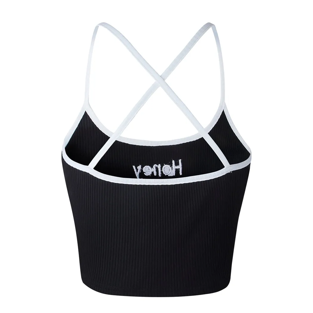 VenusFox Sexy Spaghetti Strap Crop Top