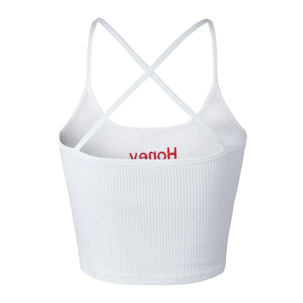 VenusFox Sexy Spaghetti Strap Crop Top