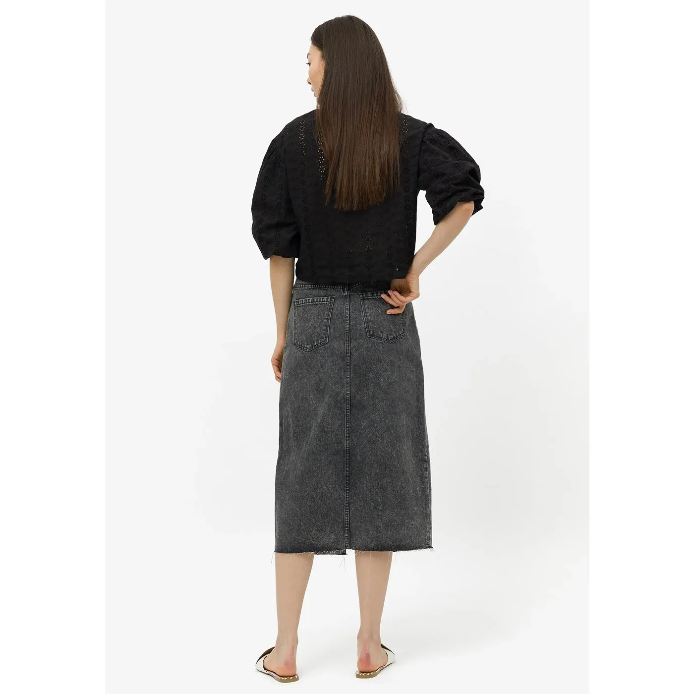 Vilanova Denim Midi Skirt