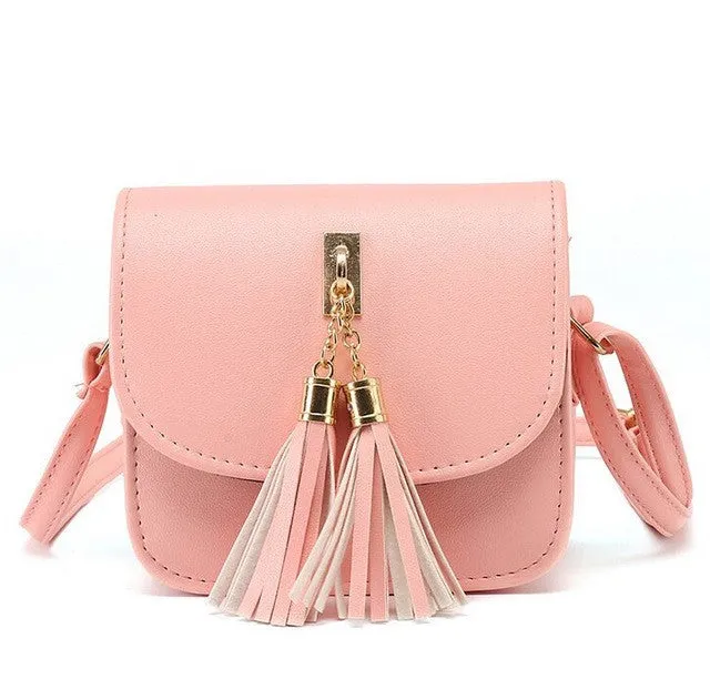 Vogue Star Fashion 2017 Small Chains Bag Women Candy Color Tassel Messenger Bags Female Handbag Shoulder Bag Flap Women Bag LA33