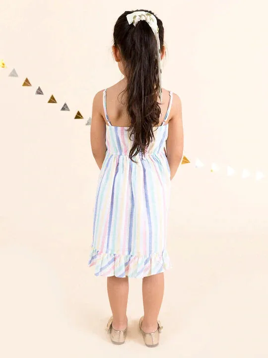 White Striped Dress