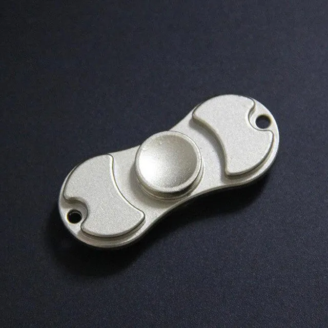 White/Black Tri-Spinner Fidget Toy Plastic EDC Hand Spinner For Autism and ADHD