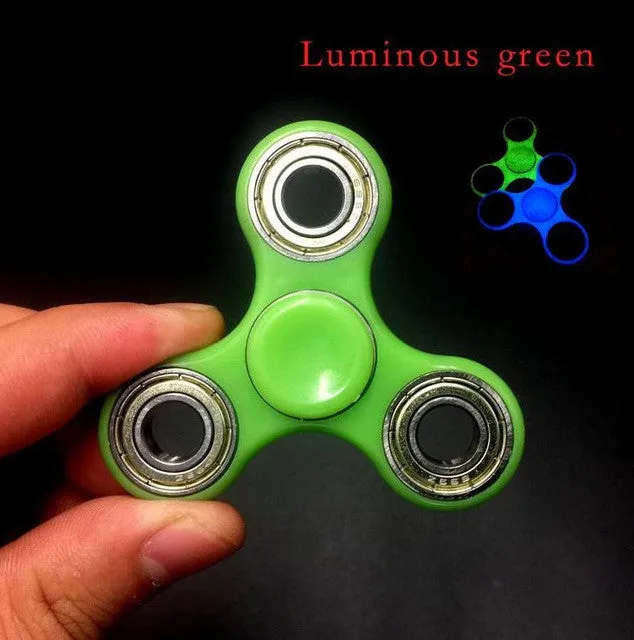 White/Black Tri-Spinner Fidget Toy Plastic EDC Hand Spinner For Autism and ADHD