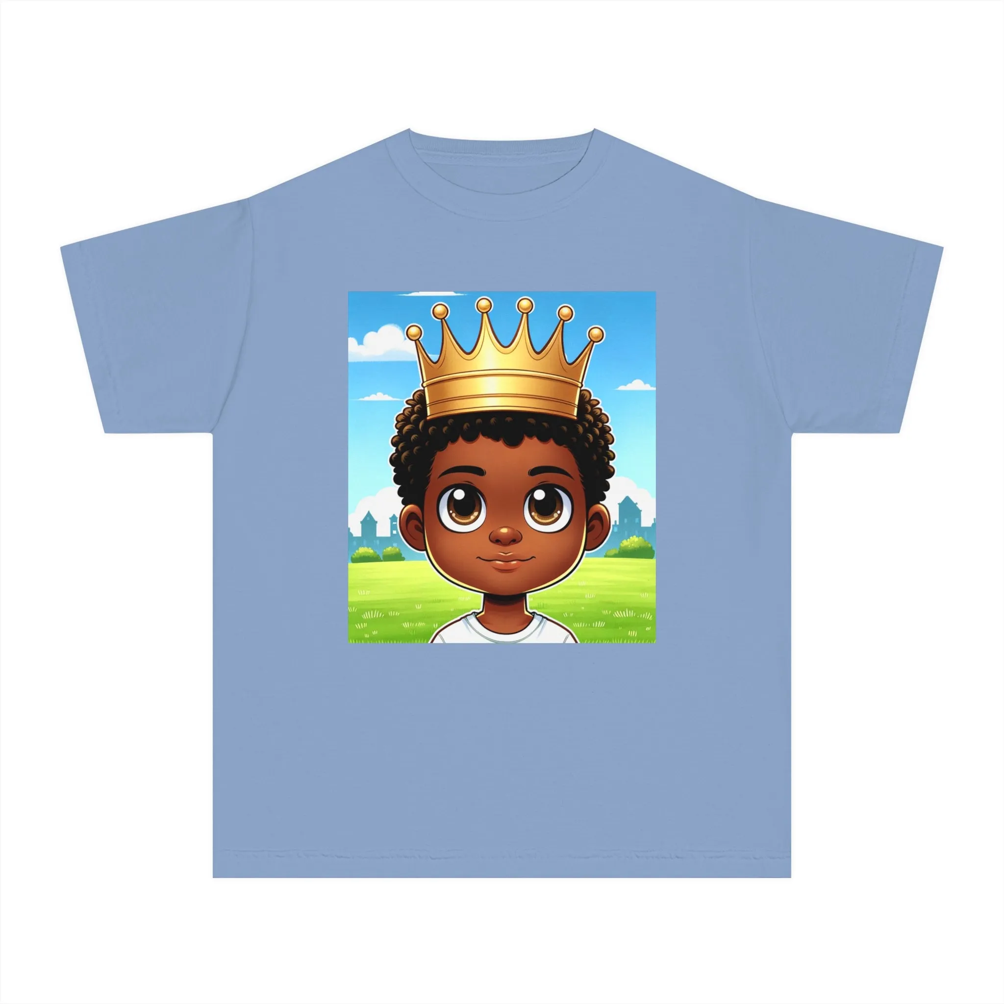 Youth - Young King Midweight T-Shirt (African American / Black Boy)