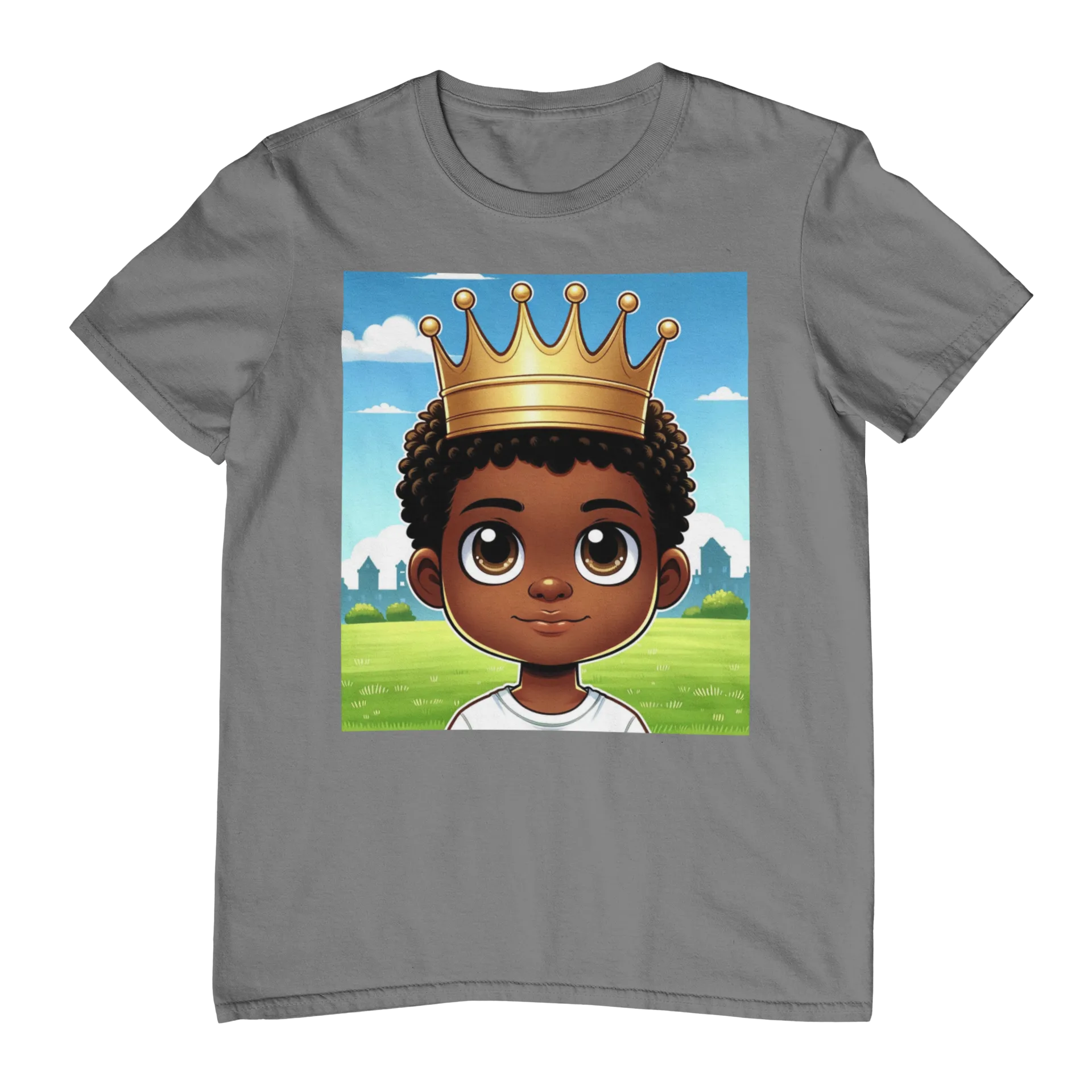 Youth - Young King Midweight T-Shirt (African American / Black Boy)