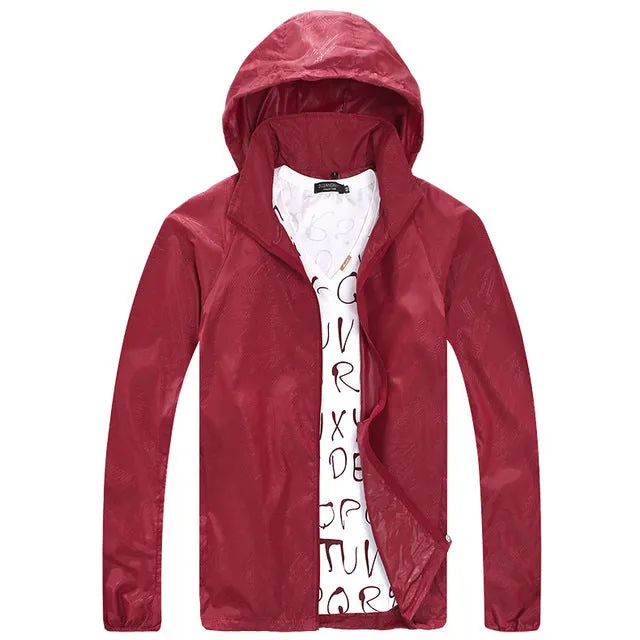 Zewo Plus Size Casual Zipper Jacket Coat Women Fashion 2017 Spring Autumn Waterproof Hooded Windbreaker Sun Clothing Men Coats