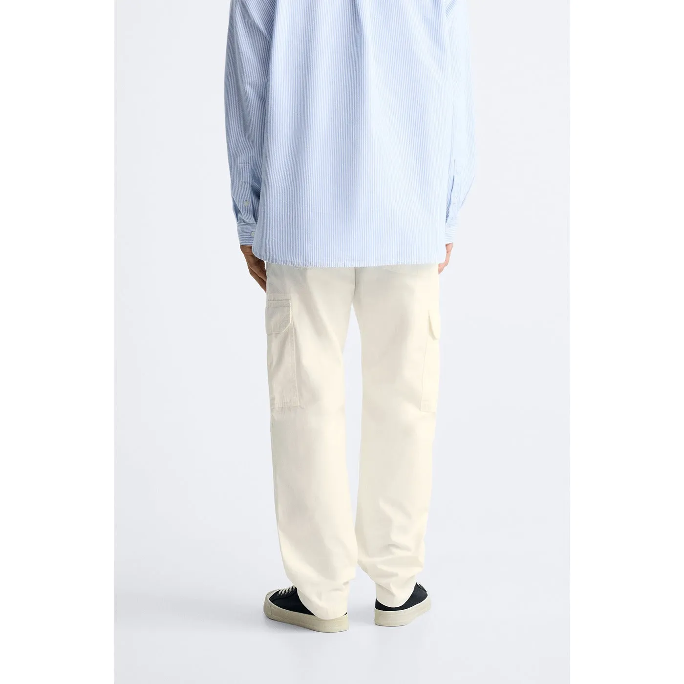 ZR White Cargo Trousers