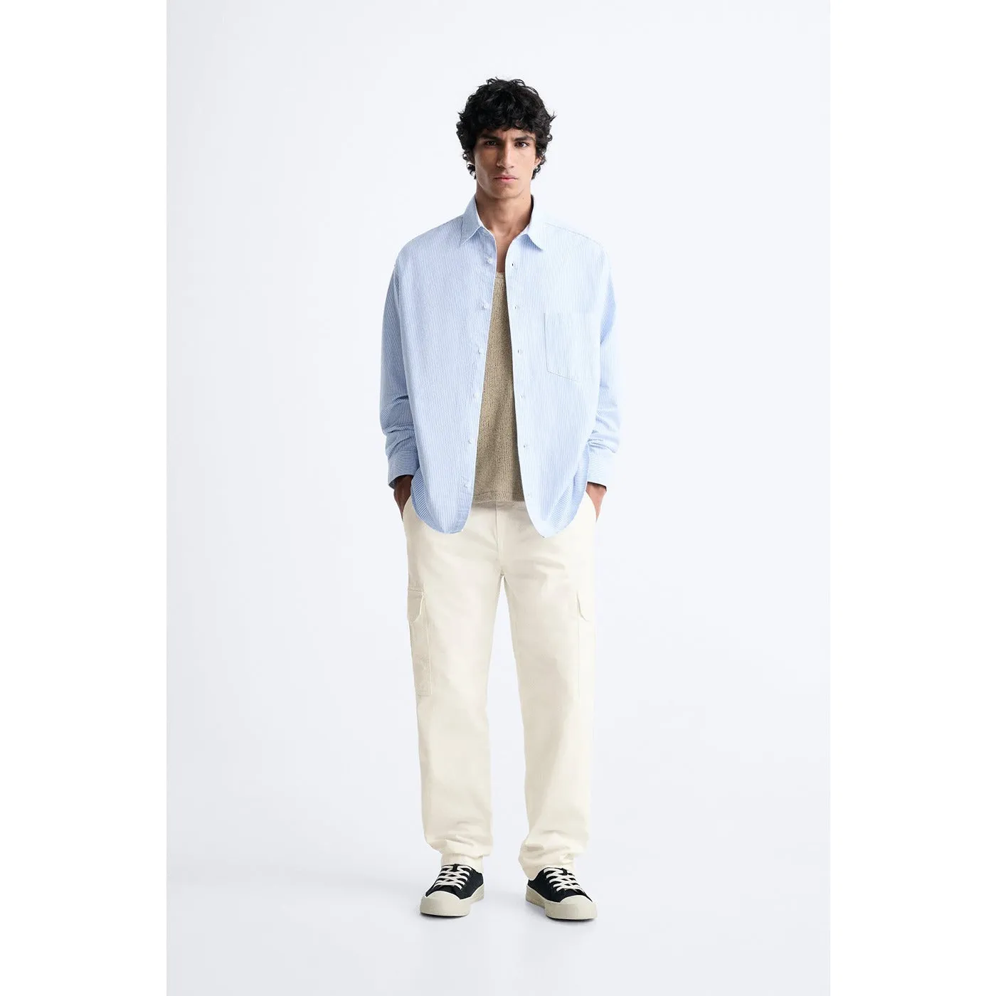 ZR White Cargo Trousers