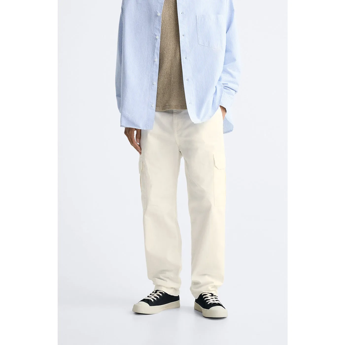 ZR White Cargo Trousers